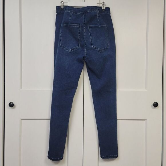 Free People Blue Skinny Lace-Up Jeans - Picture 8 of 8